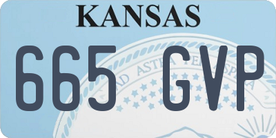 KS license plate 665GVP