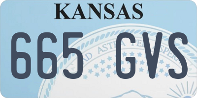 KS license plate 665GVS