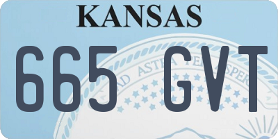 KS license plate 665GVT