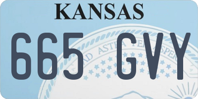 KS license plate 665GVY