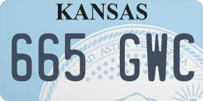 KS license plate 665GWC