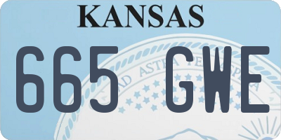KS license plate 665GWE
