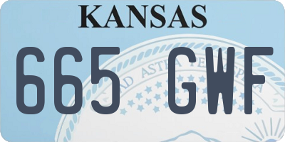 KS license plate 665GWF