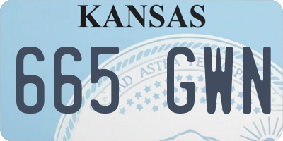 KS license plate 665GWN