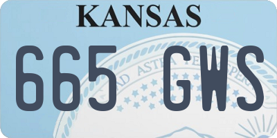 KS license plate 665GWS
