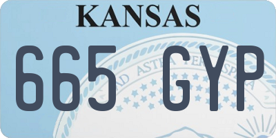 KS license plate 665GYP