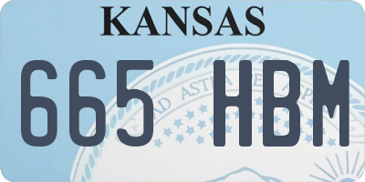 KS license plate 665HBM