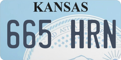 KS license plate 665HRN