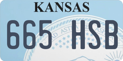 KS license plate 665HSB