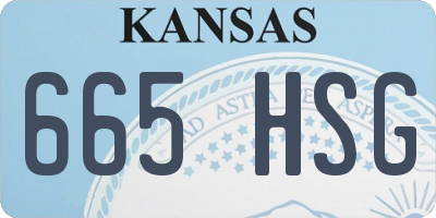 KS license plate 665HSG