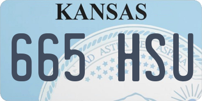 KS license plate 665HSU