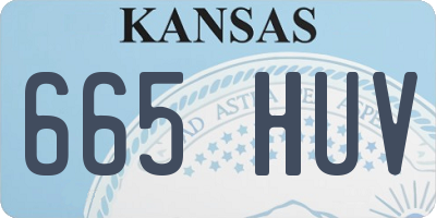 KS license plate 665HUV
