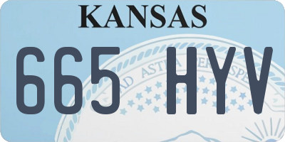 KS license plate 665HYV