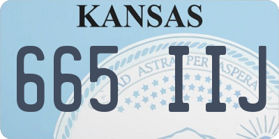 KS license plate 665IIJ
