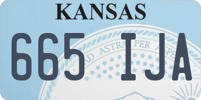 KS license plate 665IJA