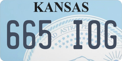 KS license plate 665IOG