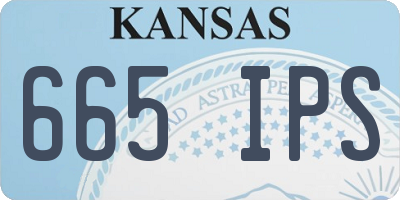 KS license plate 665IPS