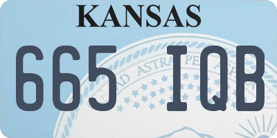 KS license plate 665IQB