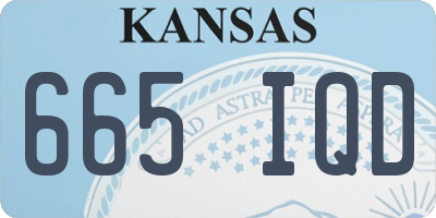 KS license plate 665IQD