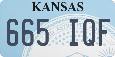 KS license plate 665IQF
