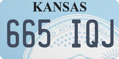 KS license plate 665IQJ