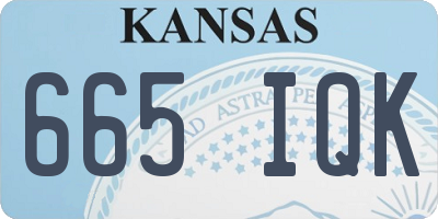KS license plate 665IQK