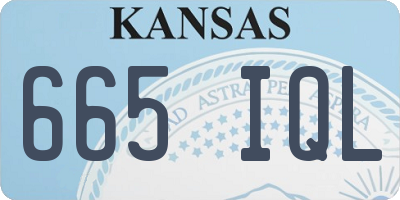 KS license plate 665IQL