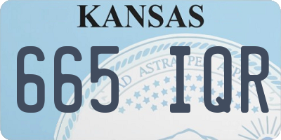 KS license plate 665IQR