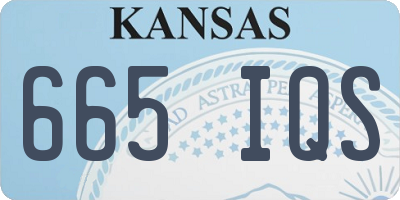 KS license plate 665IQS