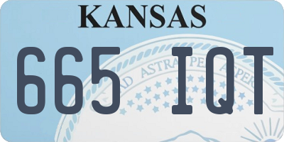 KS license plate 665IQT