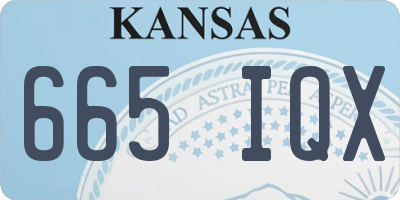 KS license plate 665IQX