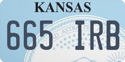 KS license plate 665IRB