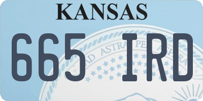 KS license plate 665IRD