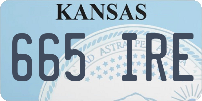 KS license plate 665IRE