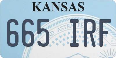 KS license plate 665IRF
