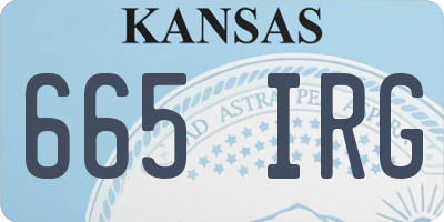 KS license plate 665IRG
