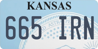 KS license plate 665IRN
