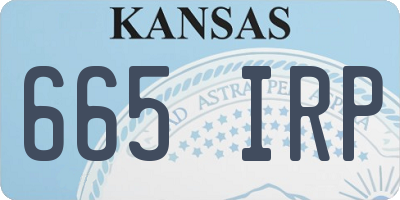 KS license plate 665IRP
