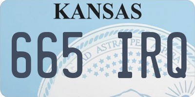 KS license plate 665IRQ
