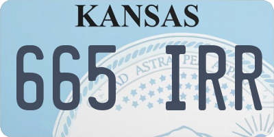 KS license plate 665IRR