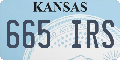 KS license plate 665IRS