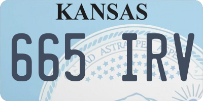 KS license plate 665IRV