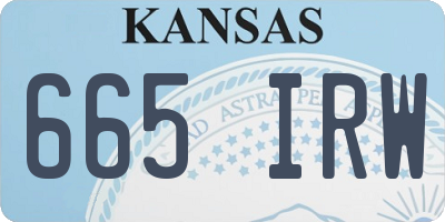 KS license plate 665IRW