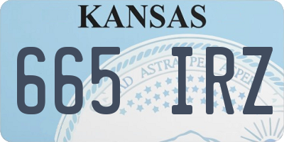 KS license plate 665IRZ