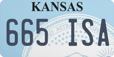 KS license plate 665ISA