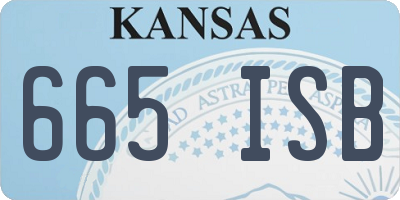 KS license plate 665ISB