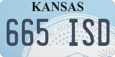 KS license plate 665ISD