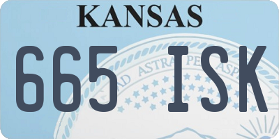 KS license plate 665ISK