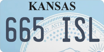 KS license plate 665ISL