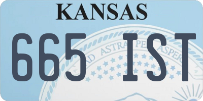 KS license plate 665IST